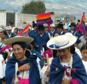Zulay, pictured left, with her daughter Paola at the festival of Inti Raymi, RM Winter 2010.