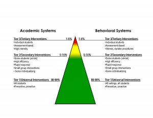 Pictured is a graph of academic and behavioral systems.