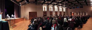 Pictured is a crowd panorama during "A Conversation with Ursula K. Le Guin."