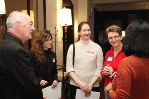 Pictured are CSWS affiliates at the New Women Faculty reception.
