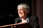 Pictured is Ursula Le Guin speaking at CSWS's 40th Anniversary Celebration in 2013.