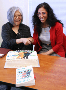Pictured is Lynn Fujiwara and her co-editor.