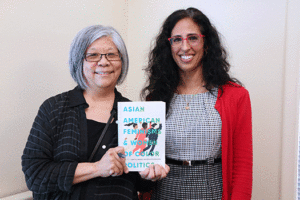 Pictured are Lynn Fujiwara and her co-editor.